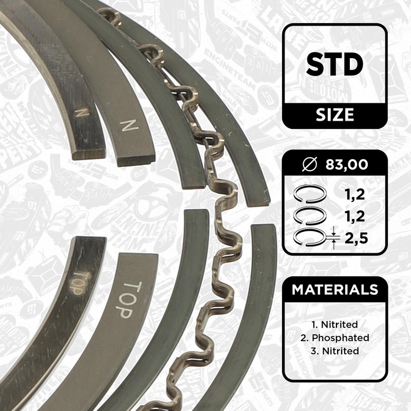 Jeu De Segments De Pistons Ford 1,8 Cgba Cgbb Chba Chbb Csda Csdb Q7da Qqda Qqdb