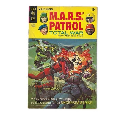 Gold Key M.A.R.S. Patrol Total War #8 Comic Book February 1968 Vintage SciFi
