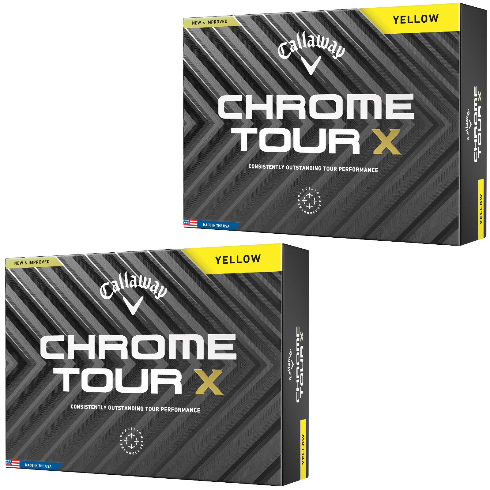 Callaway Chrome TourＸ　 イエロー　2ダース Callaway Chrome Tour X Yellow Golf Balls - 2 Dozen 2024