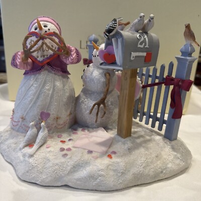 Lenox PLEASE BE MINE Valentine s Day Snowman-Lynn Bywater s RARE