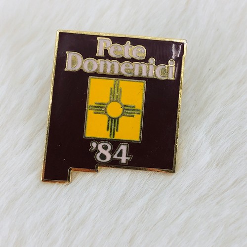 Vtg 1984 Pete Domenici New Mexico Senator Campaign Enamel Lapel Pin Badge