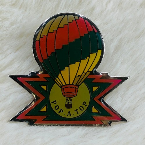 Vtg Pop a Top Hot Air Balloon Souvenir Enamel Lapel Pin