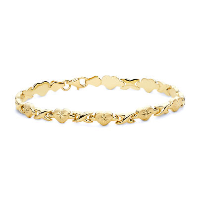 Pre-owned Wellingsale 14k White / Yellow Gold Bracelet - 7.25"