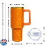 Xspatroias Fall 40 oz Tumbler with Lid Handle and Straw Thanksgiving Pumpkin Stainless Steel Double Walled Insulated Cup Autumn Travel Mug Water Bottle Gifts for Men and Women (1PC)
