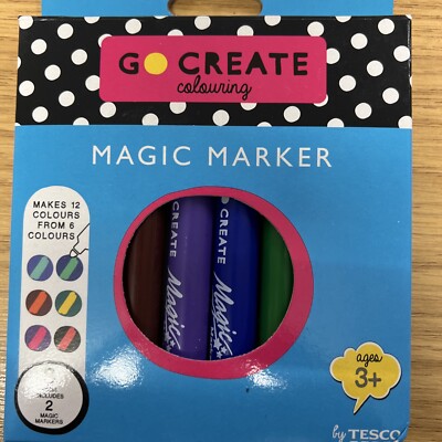 Go Create Magic Marker Pens - 6 Colours and 2 Magic Markers 8 Pens 