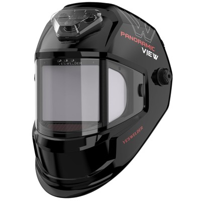Panoramic View Auto Darkening Welding Helmet, Large Viewing True Color 6 Arc ...
