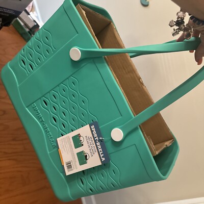 SPORT-BRELLA BEACH TOTE - AQUA GREEN - 19x15x9½ - WATERPROOF