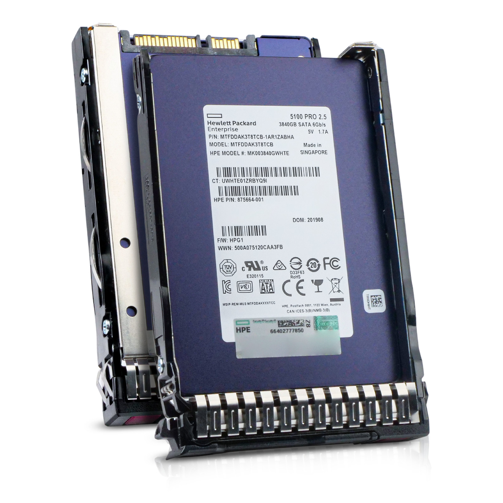 HP Generation 8 3.84TB MK003840GWHTE 2.5 DWPD SATA 2.5