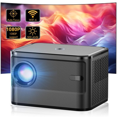 【Auto Focus】4K Projector with WiFi & Bluetooth, A40 Full HD Native 1080P Proj...