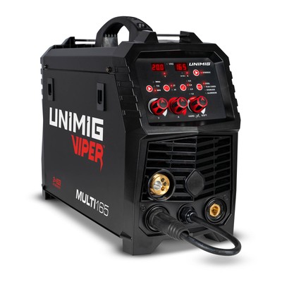 UNIMIG VIPER Multi 165 Mig Tig Stick Welder +Torch, Gas Gasless Synergic U11006K