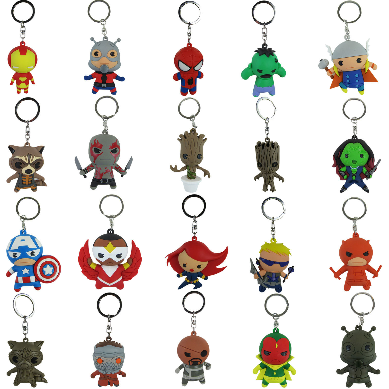 New Marvel Superhero Figural KeyChain Series 1 & Series 2 3D Collectors Keyring eBay