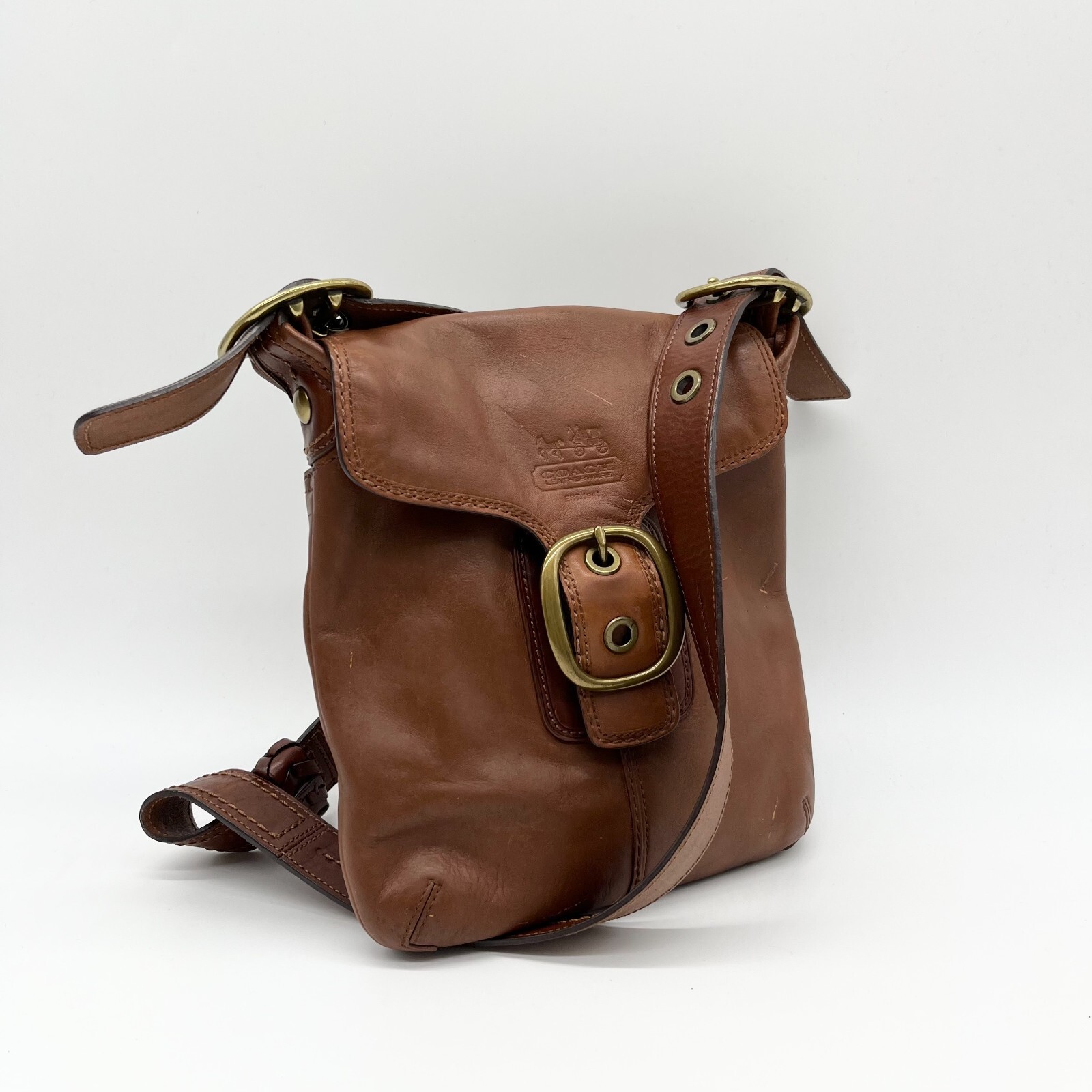 Old Coach 11428 Shoulder Bag Leather Vintage Brown from