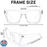 OCCI CHIARI Large Reading Glasses Men 1.75 Thick Square Big Head Readers 1.0 1.25 1.50 1.75 2.0 2.25 2.50 2.75 3.0 3.5(Clear,1.75)