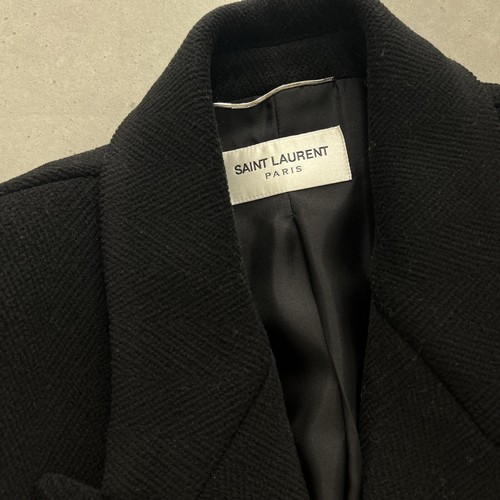 Pre-owned Saint Laurent Wool Oversized Coat In All Sizes In Black