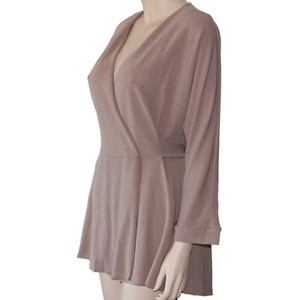 Women's V-neck Tunic Top long sleeve Blouse NWT side
