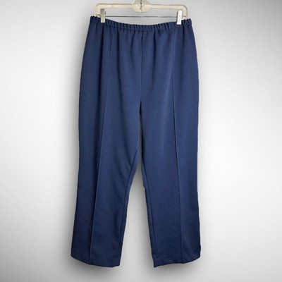 Vintage 70s Navy Blue Pull-on Pants plus sz 18/1X Alex Colman Leisure High Waist