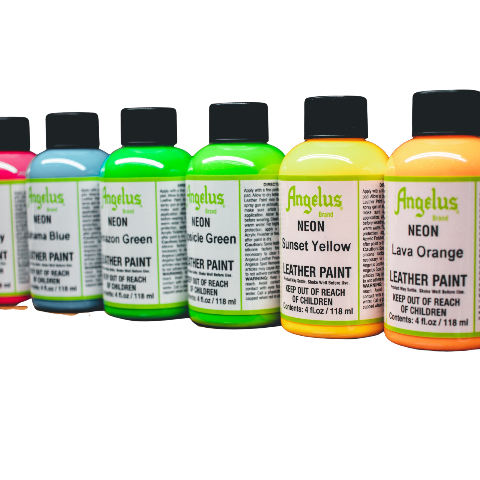 Angelus Neon Acrylic Leather Paint (4 ounces) Pic-a-Color!
