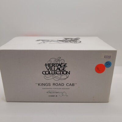 Dept 56 Kings Road Cab Dickens Village Accessory