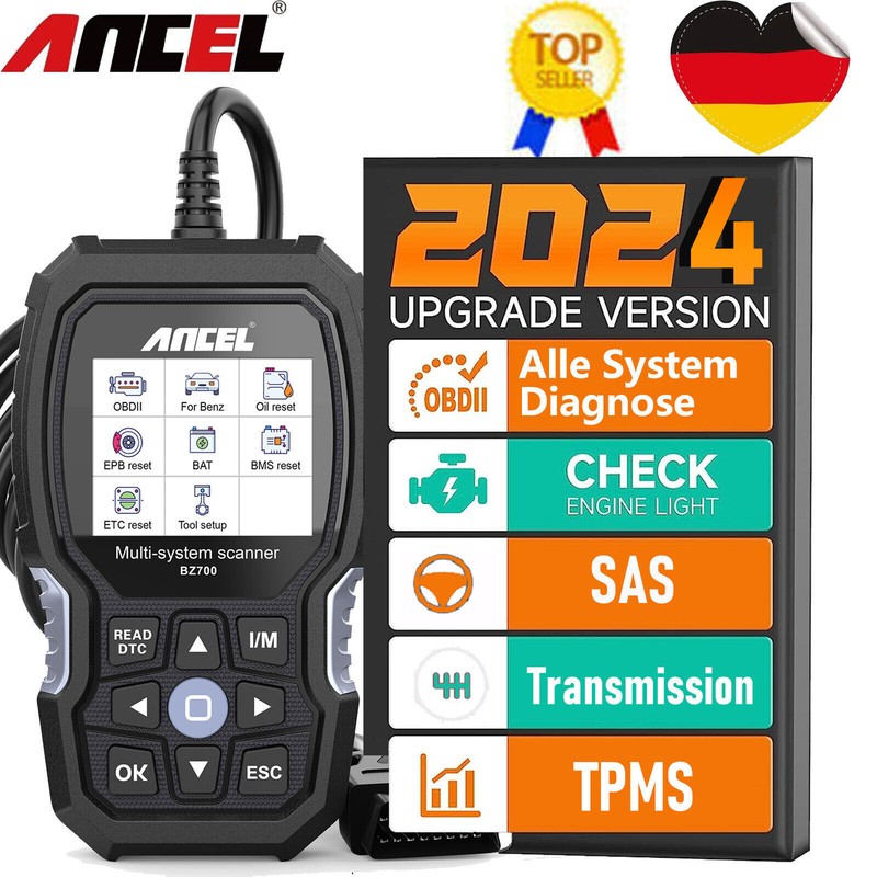 Ancel Bz700 Profi Auto Obd2 DiagnosegerÃ¤T Kfz Scanner All System Fit FÃ¼R Benz