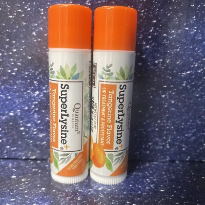 2X -Quantum Health Super Lysine Coldstick Tangerine Flavored Soothes Moisturizes
