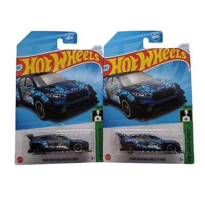 2024 Hot Wheels Ford Mustang Mach-E 1400 #129 Blue - Set of 2 TREASURE HUNT