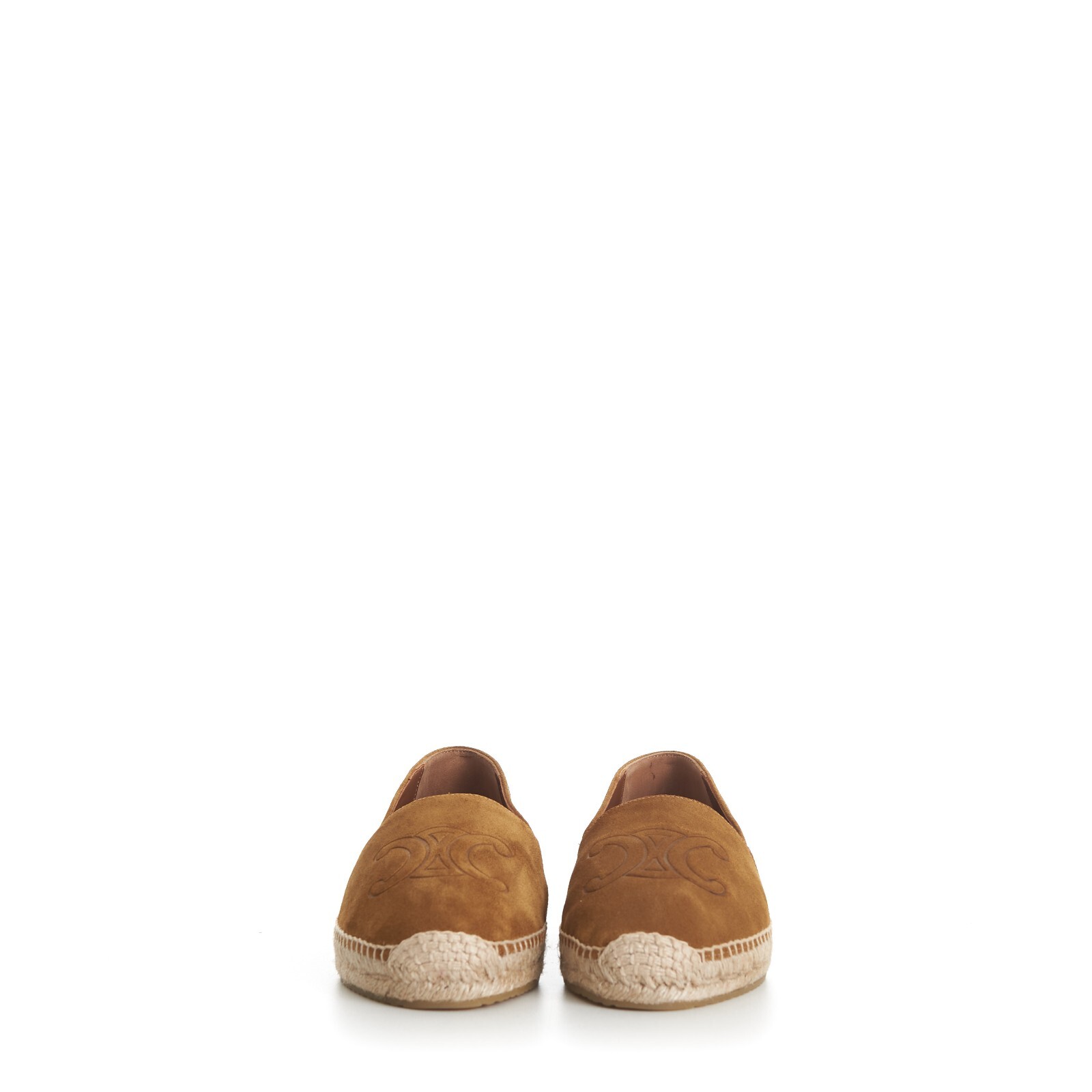Pre-owned Celine 730$ Men's Espadrilles - Havana Brown Suede, Triomphe Monogram