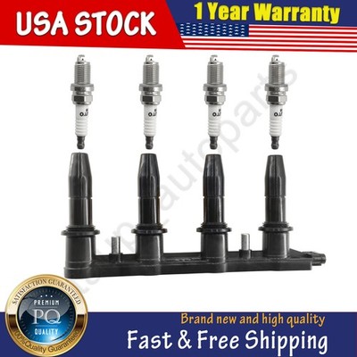 19005358 Ignition Coil & 4PCS Saprk Plug for Chevrolet Sonic Cruze Limited 1.8L