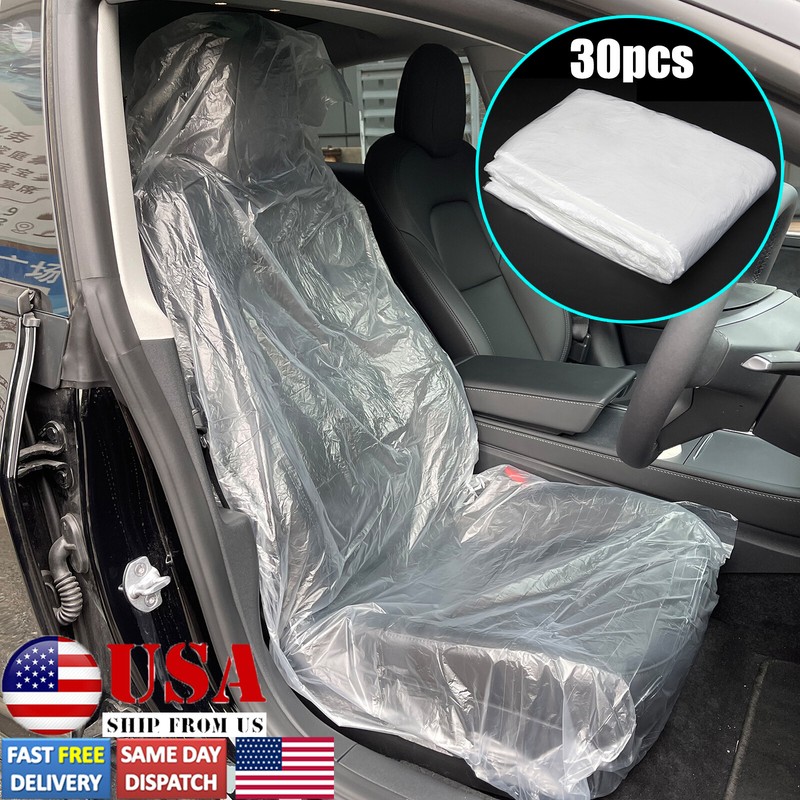 Car Disposable Plastic Seat Protectors - Chair Covers (30 per pack) Repair Cover