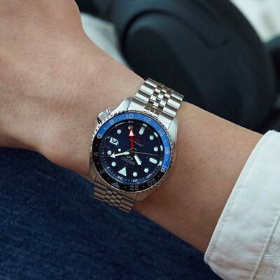 Pre-owned Seiko 5 Sports Sbsc003 Skx Sports Style Gmt Automatic Men Watch Made In Japan