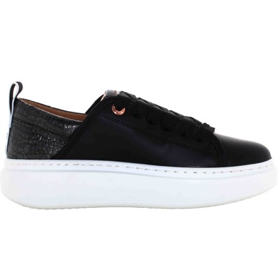 Pre-owned Alexander Smith A24us Women's Low Sneakers Eww 6730 Blk Eco Wembley Woman In Black
