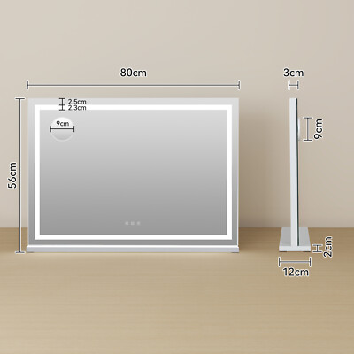 Hollywood Large Makeup Mirror Vanity Mirror 3 Color Modes Dimmable LED Light