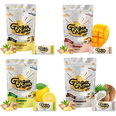 Fusion Select Ginger Chews - Sweet Soft Candied Delights From Indonesia - Pro...