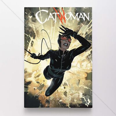Catwoman Poster Canvas DC Comic Book Cover Selina Kyle Art Print #18913