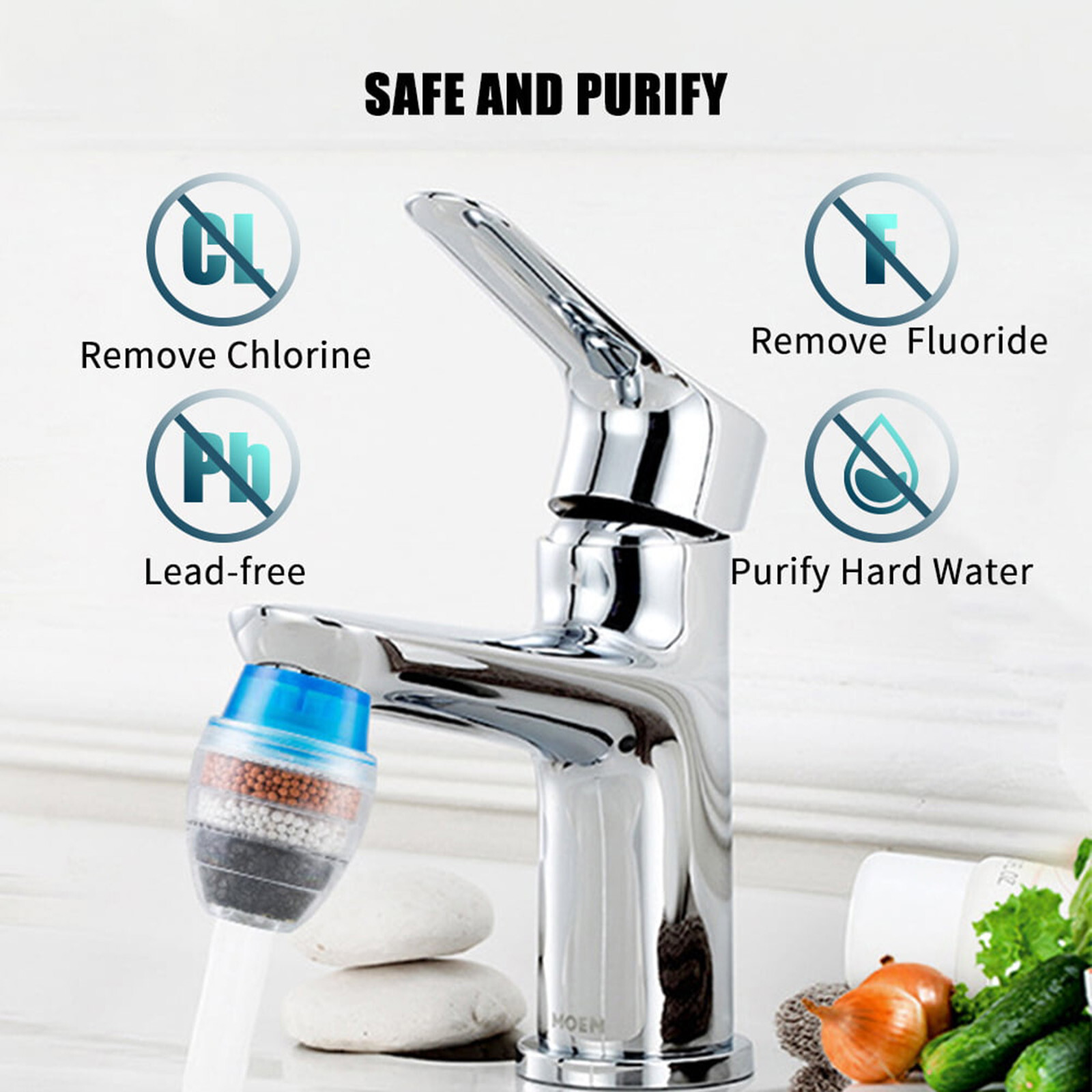 Water Filter Purifier Kitchen Tap Filtration Activated Fluoride Heavy Metals