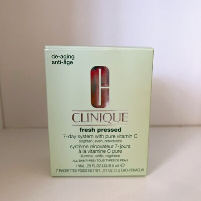 Clinique Fresh Pressed 7-day system with Pure Vitamin C New .