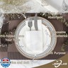 JEBBLAS Disposable Cloth Like Napkins, Built-in Flatware Pocket, Wedding Party Linen Feel White Napkin, Prefolded for Silverware,50 Count