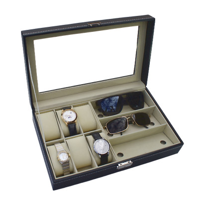 Watch Box Organizer Watch Case Watch Storage Box Case Travel Case 6 Slots