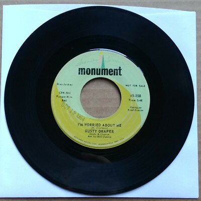 RUSTY DRAPER When I've Learned COUNTRY PROMO 45 7'' Record Vinyl Monument Records