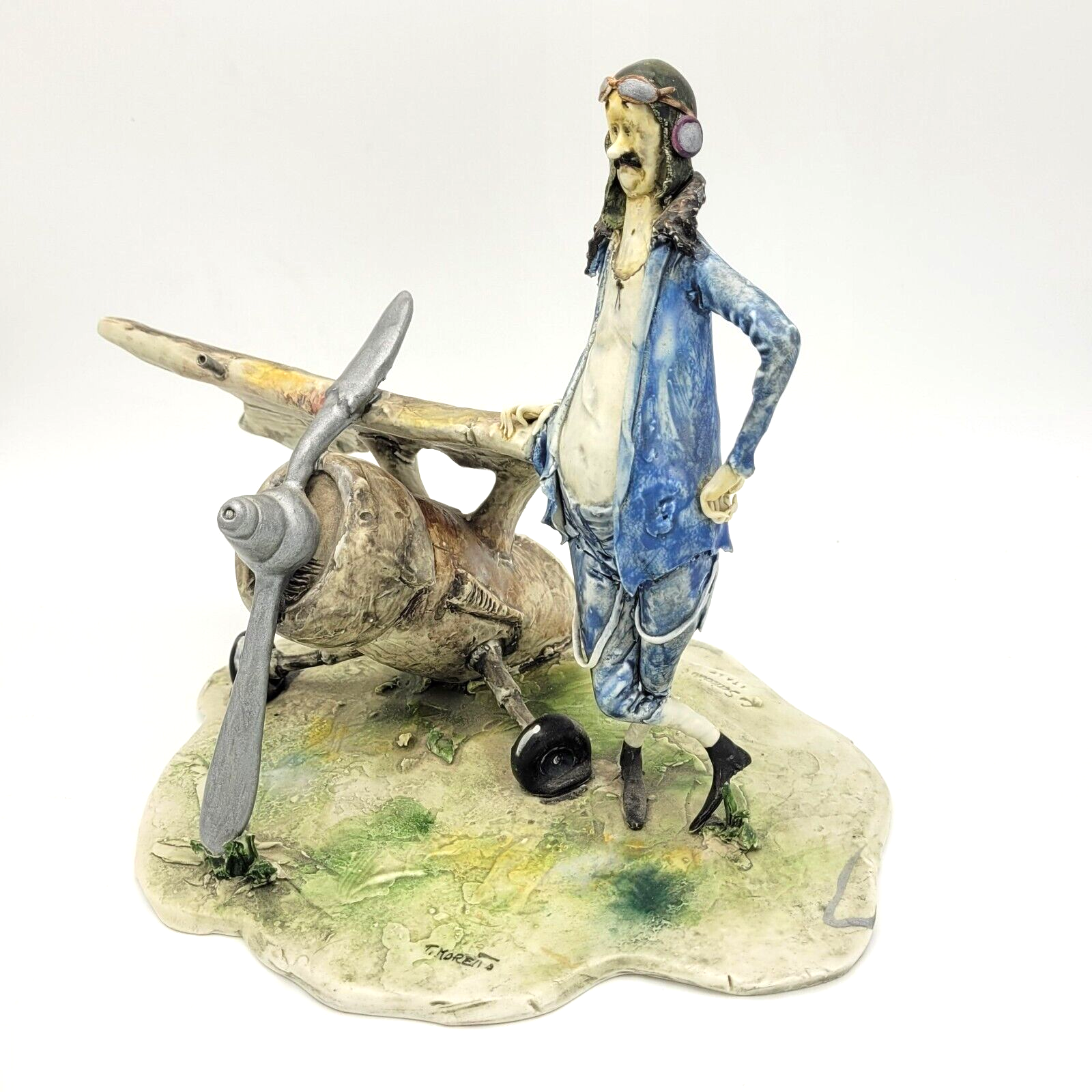Lo Scricciolo　T.MORETTO　パイロット RARE Vintage Lo Scricciolo Pottery Toni Moretto Pilot Plane