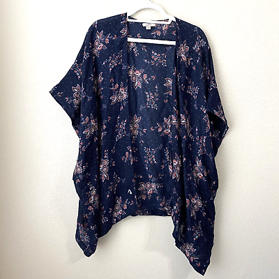Loft Ann Taylor Womens Kimono Cardigan One Size Floral Open Front