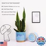 YFFSRJDJ Ceramic Flower Plants Pots Planter with Drainage Hole, 6.0 inch+5.0 Inch. Indoor-Outdoor Large Round Succulent Orchid Pot Set (Blue)