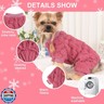 Dog Sweaters for Small Dogs Fleece Small Dog Pajamas Pet Clothes Cat Sweater Fall Winter Warm Puppy Clothes Boy Girl Doggie Outfits Jumpsuits for Chihuahua Yorkie, Rose Pink,M