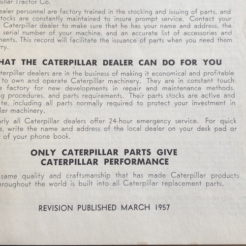 CAT Caterpillar 6A & 6S Parts MANUAL BOOK CATALOG Bulldozer