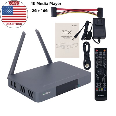 4K Media Player Smart TV Box Set Top Box 2G + 16G for Android 9.0 ZIDOO Z9X -US