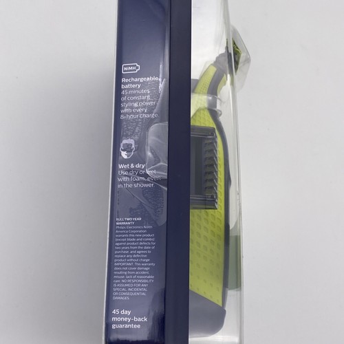 PHILIPS NORELCO QP2520/70 ONE BLADE SHAVER TRIMMER WET & DRY 45 MIN BATTERY New