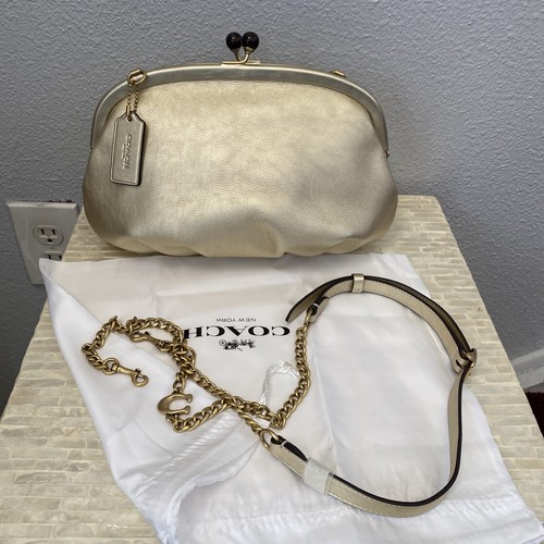 ◎美品◎ COACH スパンコール kisslock パーティバッグ シルバー Yahoo!オークション -「コーチ スパンコール バッグ