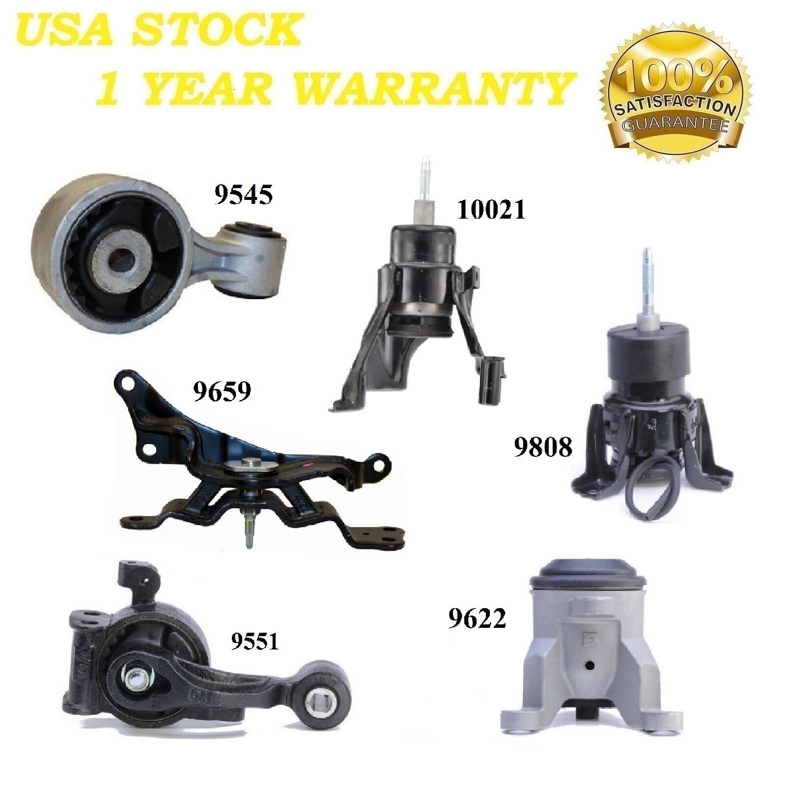 6 PCS FRONT MOTOR & TRANS MOUNT FIT 2013 Infiniti JX35 3.5L