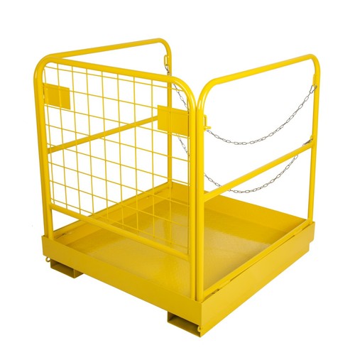 Forklift Safety Cage Work Platform Basket 36"x36" Heavy Duty Steel Collapsible