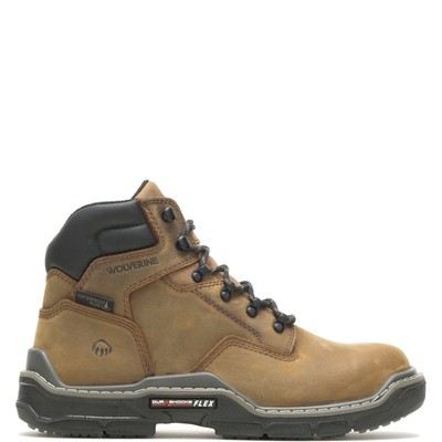 

Wolverine Raider Durashocks WP 6 W210111 Мужские коричневые широкие рабочие ботинки 10,5, Коричневый, Wolverine Raider Durashocks Waterproof 6"