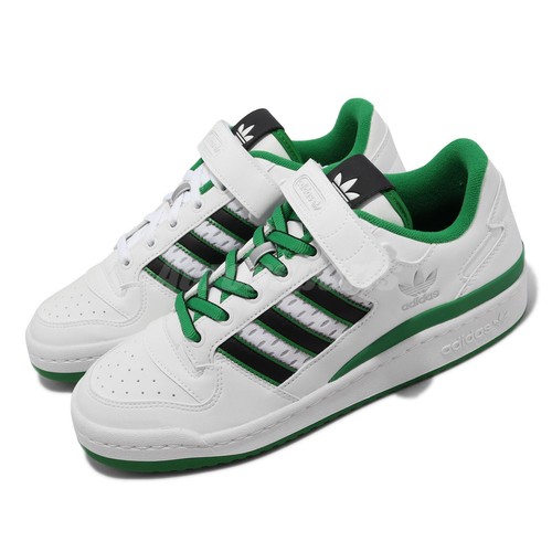 Мужская повседневная обувь унисекс adidas Originals Forum Low White Green Black Strap HR1024